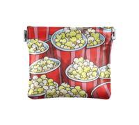 Carino Cartoon Food Popcorn Donne PU Cuoio Coin Purse Cute Jewelry Organizer per le Donne, Popcorn cibo carino cartone animato, 1 size, Stampa artistica