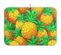 Carino Cartoon Frutta Ananas Piatto Rack opaco Piatto scolapiatti stuoia per il bancone della cucina Grande Microfibra Piatto di asciugatura mat 18 x 24