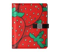 Carino Cartoon Frutta Fragole in pelle foderato a righe notebook impermeabile copertura spirale notebook college per diario 6.7x9.2