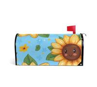 Carino Cartoon Girasole Blu Decorativo magnetico mailbox copre per l'inverno carino pasqua magnetica cassetta postale formato standard Caja de correos