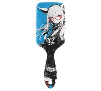Carino Cartoon Glory Blue Pig Anime spazzole per capelli lisci per le donne sottile Progettato cuoio capelluto massaggiatore spazzola per capelli bagnati con manico ergonomico cepillo para cabello de