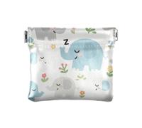 Carino Cartoon Grigio Elefanti Moda Cuoio DELL'UNITÀ di elaborazione Piccolo Portamonete Fancy Card Holder per gli Uomini Donne Viaggio bolsas para moned