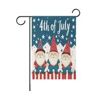 Carino Cartoon Independence Day Gnome bandiere all'aperto banner decorativo per la decorazione esterna 12x18 double sided