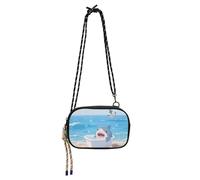 Carino Cartoon Marrone Riccio Nero Crossbody Borse Donna Impermeabile con Slot per Carte di Credito Borse Laterali Passeggiare il cane monedero para mujer