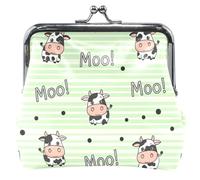 Carino Cartoon Mucche Macchie Nere Portamonete in Pelle per le Donne Carino Fibbia Bacio Blocco Piccolo Cambiamento Borsa