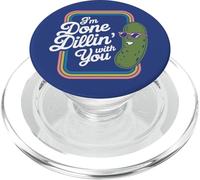 Carino Cartoon Pickle I'm Done Dillin With You Sweet Pickle PopSockets PopGrip per MagSafe