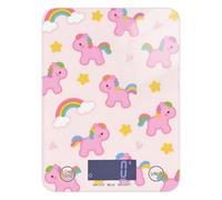 Carino Cartoon Pink Rainbow Horse Sapone Fare il sapone Bilancia digitale 5kg/5g Bilancia da cucina con 4 unità per la preparazione dei pasti Dieta Preparazione Sapone Pesa Digital para alimentos