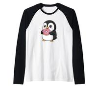 Carino Cartoon Polar e Orso Angelo con Le Ali Maglia con Maniche Raglan