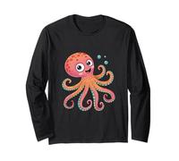 Carino Cartoon Polpo Personaggio Bambini Ocean Animal Art Maglia a Manica
