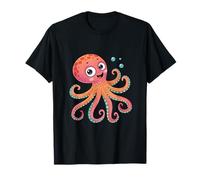 Carino Cartoon Polpo Personaggio Bambini Ocean Animal Art Maglietta