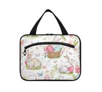 Carino Cartoon Primavera Conigli di Pasqua Appeso Viaggio Toiletry Bag per con gancio, Designer Portatile Make up Borse per la mamma Lavoro Porta cosmeticos Mujer para cartera L