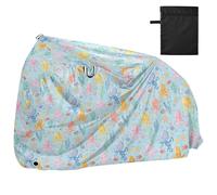 Carino Cartoon Sea Creatures Colorful impermeabile Bike Covers con fori di blocco Indoor Outdoor Storage Exercise Bike Cover Adatto per la maggior parte accessori para