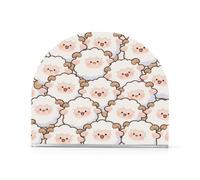 Carino Cartoon Sheep Bianco Acrilico Caduta Portatovaglioli per Farmhouse Cocktail titolari indipendenti per tovaglioli di stoffa Decorazioni per la casa per bagno, ristorante