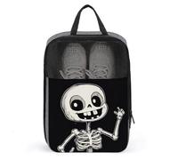 Carino Cartoon Skeleton Shoe Bag per viaggio uso quotidiano Anti-polvere Storage Carrier Golf Shoe Pouch