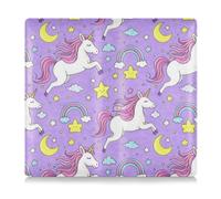 Carino Cartoon unicorni Stella Viola Pesca Premium In Pelle Auto Registrazione e Assicurazione Titolare Accessori Camion per Carte, Documento Essenziale, Patente di Guida Veicolo Documenti, carino,