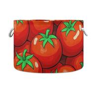 Carino Cartoon Verdure Pomodoro Cesto pieghevole e impermeabile vestiti sporchi cesto con manico robusto roba Contenitori decorativi per mensola garage asciugamano