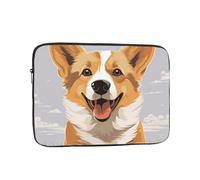 Carino Cartoon Welsh Corgi Dog Custodia per laptop da 10 pollici, TSA Custodia protettiva per notebook antiurto Custodia protettiva per notebook resistente all'acqua Custodia per il trasporto del