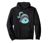 Carino Cavaliere Blu Cartoon Testa Felpa con Cappuccio