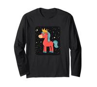 Carino cavallo corona vestito per cavalli magici e fan del regno Maglia a Manica
