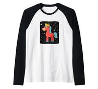 Carino cavallo corona vestito per cavalli magici e fan del regno Maglia con Maniche Raglan