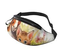 Carino cavallo e gatto marsupio per uomo donna moda marsupio regolabile borse a tracolla ovunque