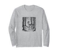 Carino Cervo In Boschi, Fawn Forest Wildlife Casual Graphic Maglia a Manica