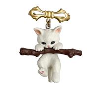 Carino Che Tiene Un Ramo Spilla Resina Animale Risvolto Pin Per Vestiti Borsa Decorazione Per Bambini Cartoon Badge Pin Resina Animale Risvolto Spille Accessorio Del Partito, Misura unica, come
