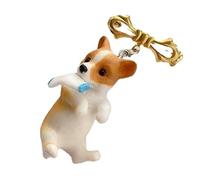 Carino Che Tiene Un Ramo Spilla Resina Animale Risvolto Pin Per Vestiti Borsa Decorazione Per Bambini Cartoon Distintivo Con Rami Spilla Decorazione Borsa Risvolto Metallo, Misura unica, come