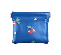 Carino Cherry Fruit Royal Blue Portamonete da donna in pelle impermeabile porta carte organizer per denaro per ragazze signore borsa, carino Ciliegia frutta Royal Blue, Decorazione