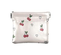 Carino Cherry Heart Pattern Squeeze Coin Purse Pouch Change Holder PU Leather Mini Wallet Coin Pocket per donne ragazze uomini