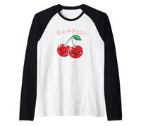 Carino Cherry Kawaii Estetica Maglia con Maniche Raglan