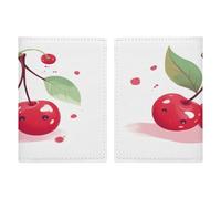 Carino Cherry Porta Passaporto Ultra Sottile PU Pelle Organizzatore Documenti Da Viaggio Compatto Premium Internazionale US Passaporto Protector Cover per Donne Uomini