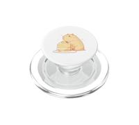 Carino Chibi Capybara Holding Yuzu Cake Calm Kawaii Art PopSockets PopGrip per MagSafe