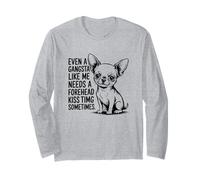 Carino Chihuahua Anche Un Gangsta ha Bisogno di Un Bacio sulla Fronte Divertente Maglia a Manica