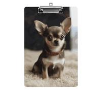 Carino Chihuahua Appunti Acrilico Carino Moda Appunti Decorativo, 31,8 x 21,6 cm Standard A4 Formato Acrilico Clip per Classe, Insegnanti, Forniture per Ufficio