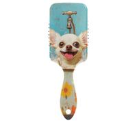 Carino Chihuahua Cani Retro Vasca da bagno spazzola amichevole per capelli sottili Progettato bagnato asciutto spazzola per la crescita dei capelli con manico ergonomico cepillo anti crespo para