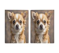 Carino Chihuahua Porta Passaporto Ultra Sottile Cuoio DELL'UNITÀ di elaborazione Organizzatore di Documenti di Viaggio Compatto Premium Internazionale US