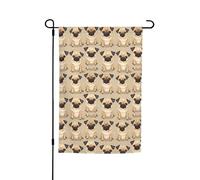 Carino Chihuahua Pug Pattern Stampa 30,5 x 45,7 cm Portico Tutte Le Stagioni Bandiere Esterne Yard Decor Patio Bandiera Cortile Decor
