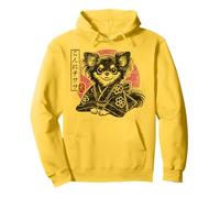 Carino Chihuahua saluta in giapponese Konichiwawa Konnichiwa Felpa con Cappuccio