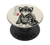 Carino Chihuahua saluta in giapponese Konichiwawa Konnichiwa PopSockets PopGrip Adesivo