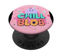 Carino Chill Blob Costume per un look divertente PopSockets PopGrip Adesivo