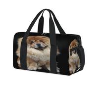 Carino Chow Dog Sport Duffel Borse per Bambini Ragazze Ragazzi Donne Uomini Cane Pernottamento Weekender Borsa Da Viaggio Tote Carry Palestra Casual Duffel Borse