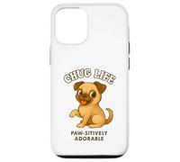 Carino Chug Breed Dog Puppy Chihuahua Pug Hybrid Cross Custodia per iPhone 12/12 Pro