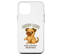 Carino Chug Breed Dog Puppy Chihuahua Pug Hybrid Cross Custodia per iPhone 12 mini