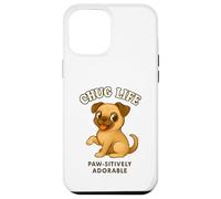Carino Chug Breed Dog Puppy Chihuahua Pug Hybrid Cross Custodia per iPhone 12 Pro Max