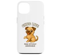 Carino Chug Breed Dog Puppy Chihuahua Pug Hybrid Cross Custodia per iPhone 13