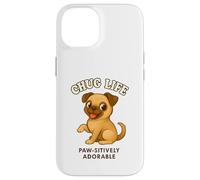 Carino Chug Breed Dog Puppy Chihuahua Pug Hybrid Cross Custodia per iPhone 14