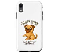 Carino Chug Breed Dog Puppy Chihuahua Pug Hybrid Cross Custodia per iPhone XR