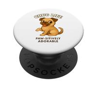 Carino Chug Breed Dog Puppy Chihuahua Pug Hybrid Cross PopSockets PopGrip Adesivo