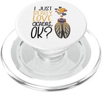 Carino Cicada Amante Mi piace davvero le cicale PopSockets PopGrip per MagSafe